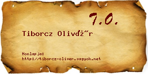 Tiborcz Olivér névjegykártya