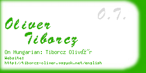 oliver tiborcz business card